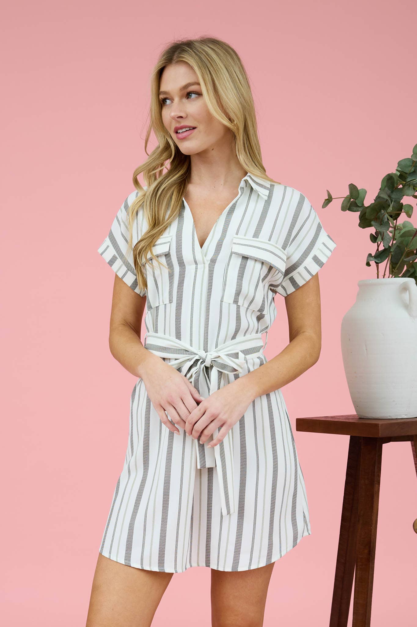 Mine Belted Shirt Dress