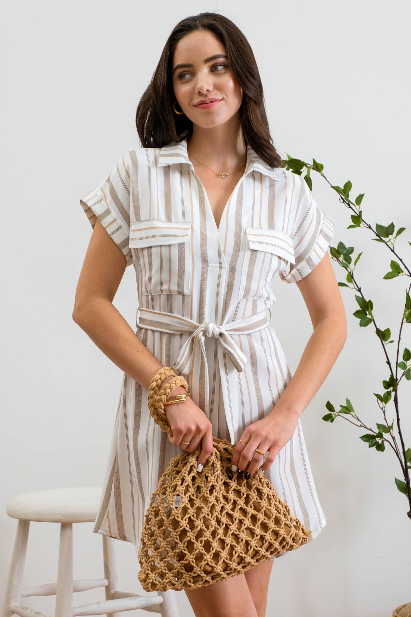 Mine Belted Shirt Dress