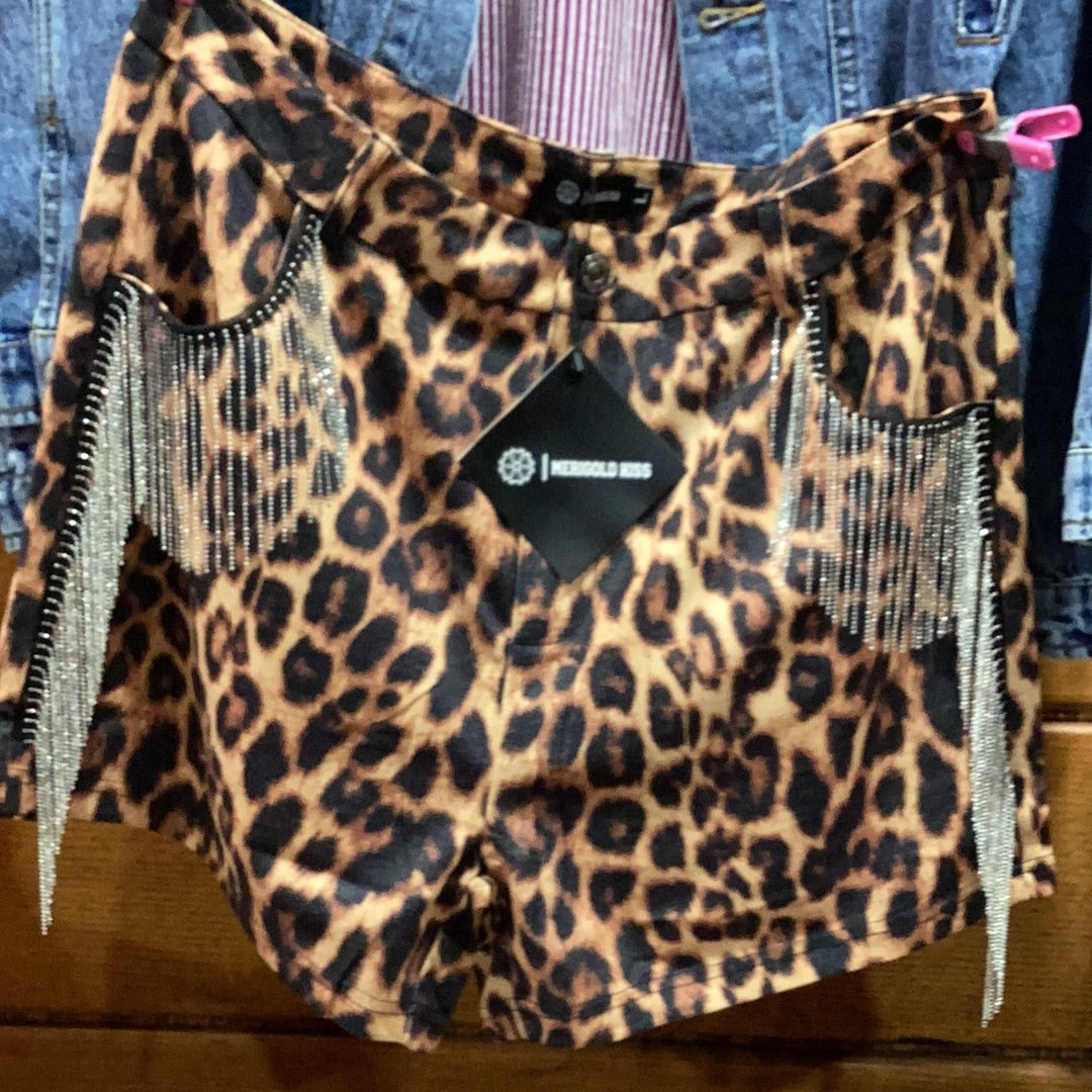 Merigold Kiss Shorts Leopard Large