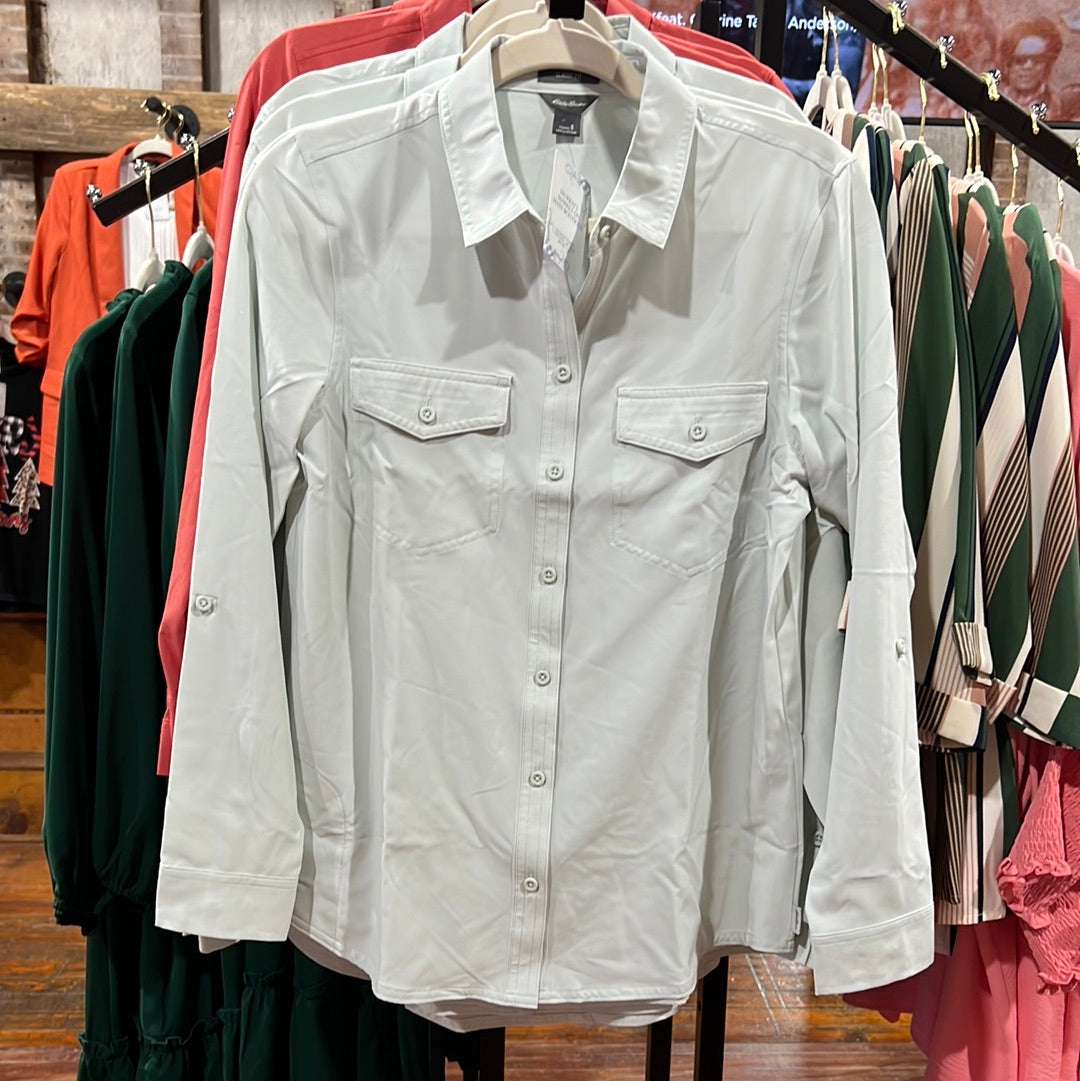 Eddie Bauer Lilac Long Sleeve Blouse