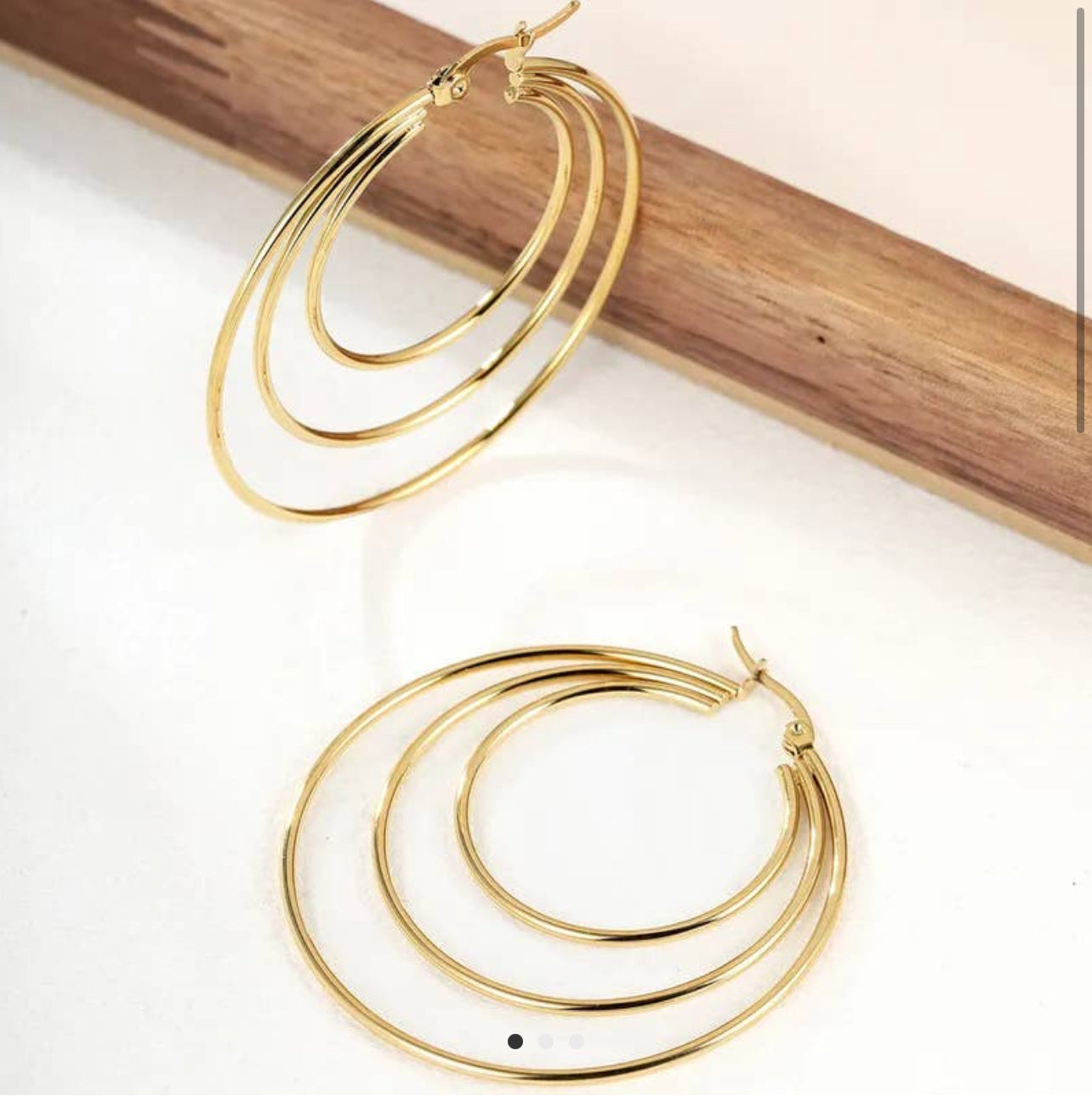 18K Gold Plated Hoop Earrings