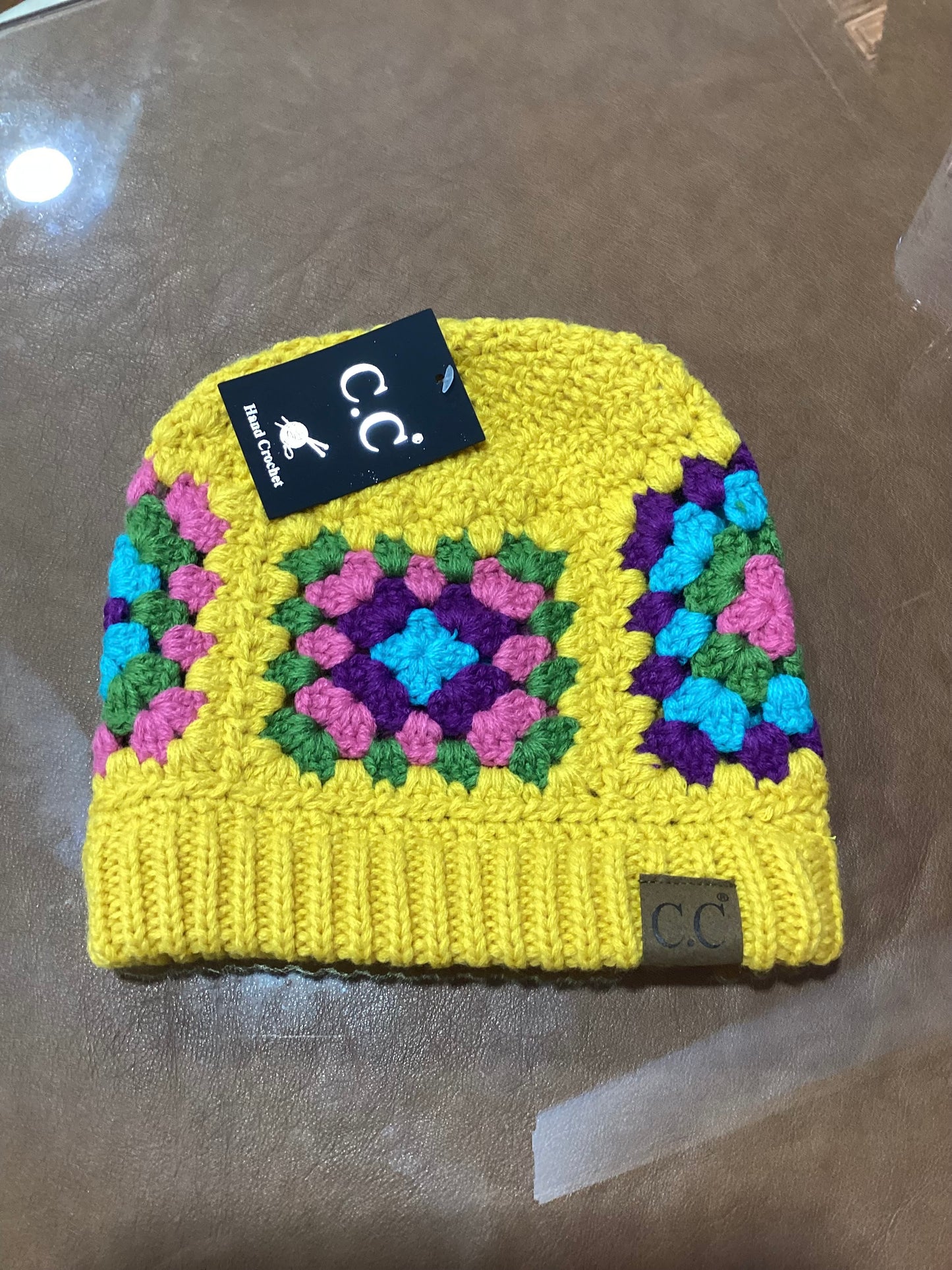 CC Multi Color Crochet Beanie