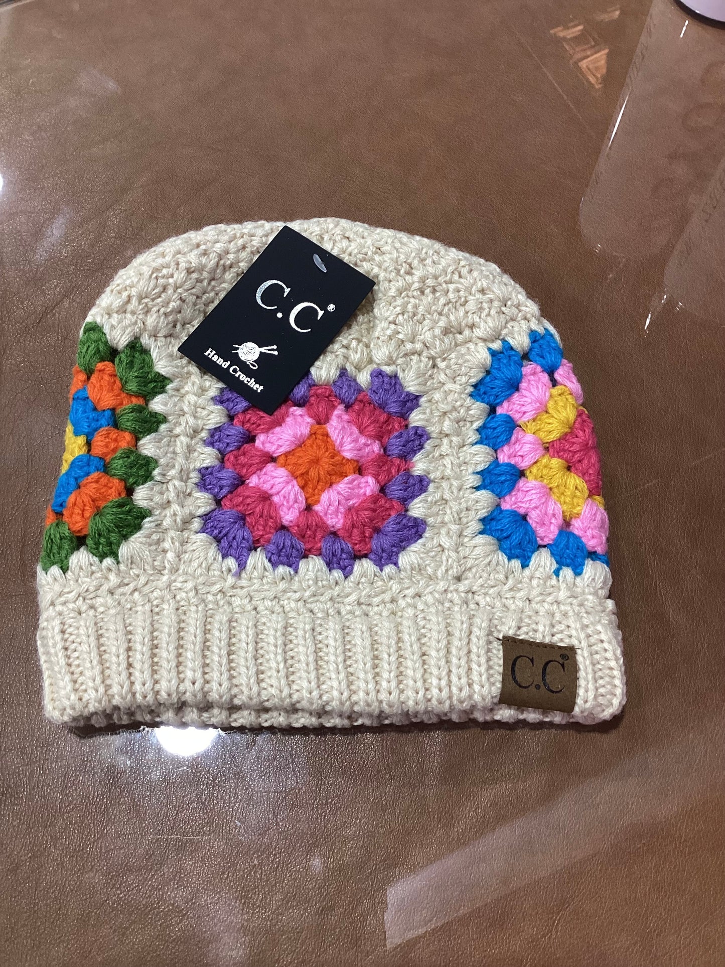 CC Multi Color Crochet Beanie