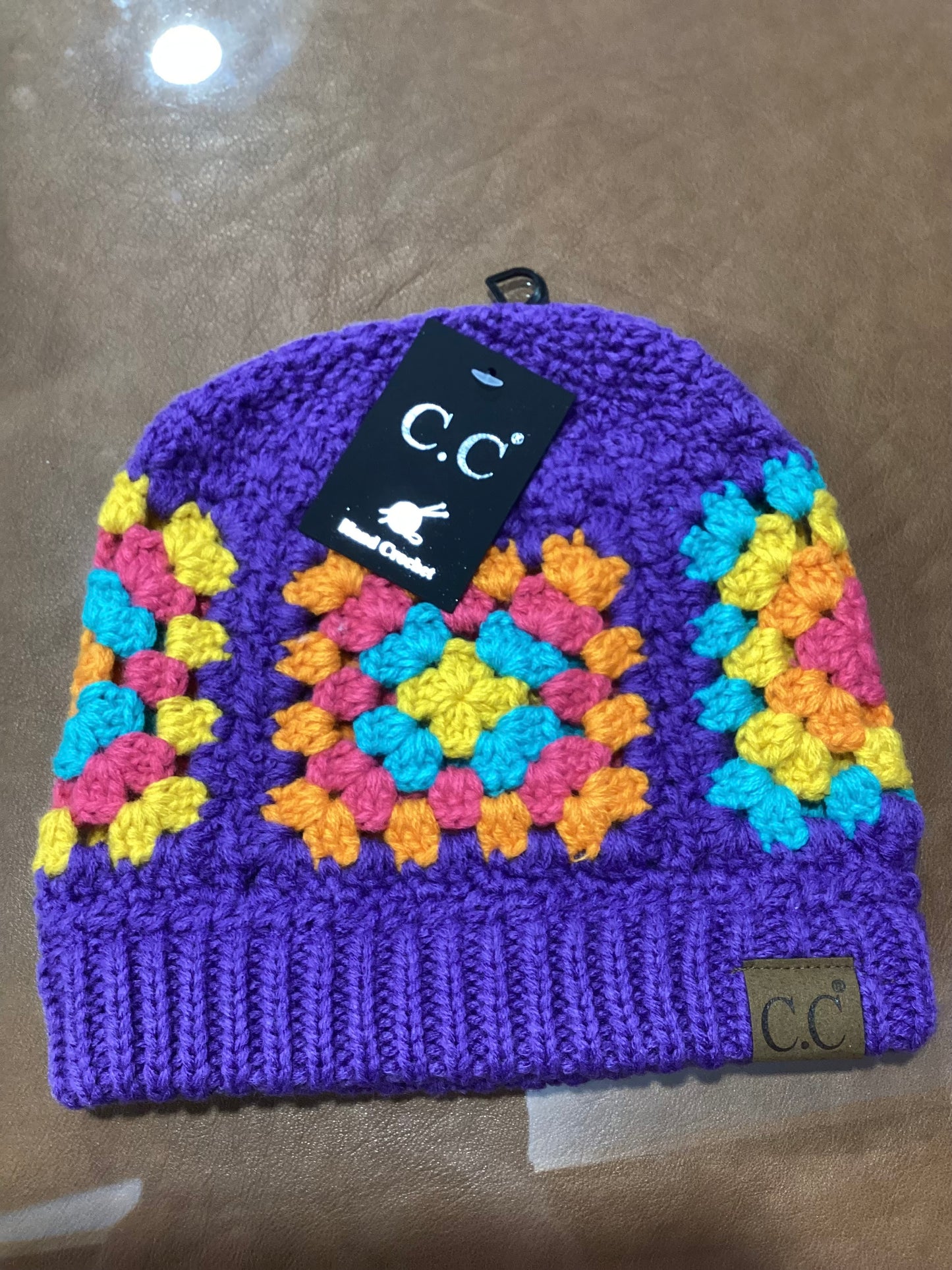 CC Multi Color Crochet Beanie