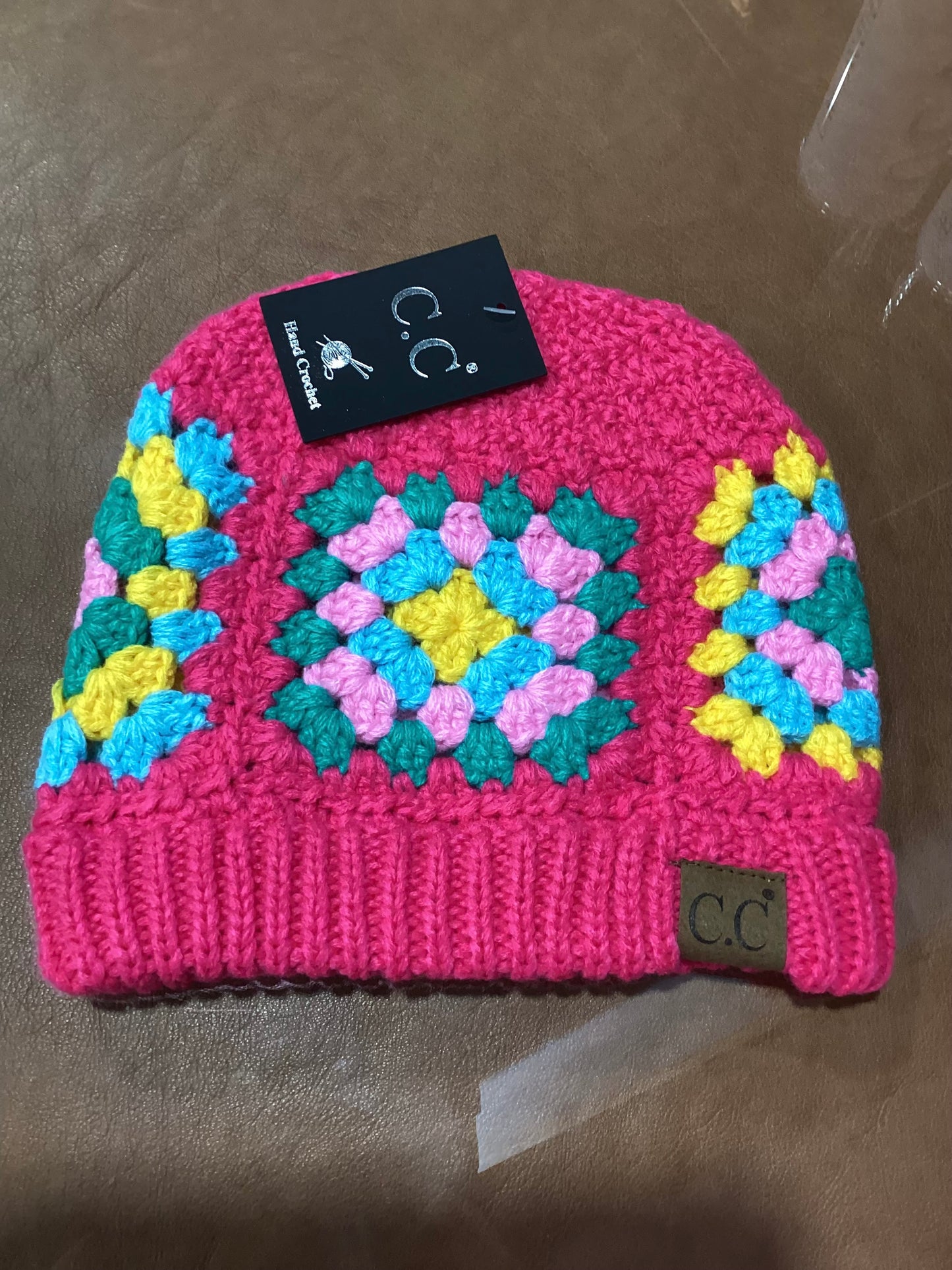 CC Multi Color Crochet Beanie