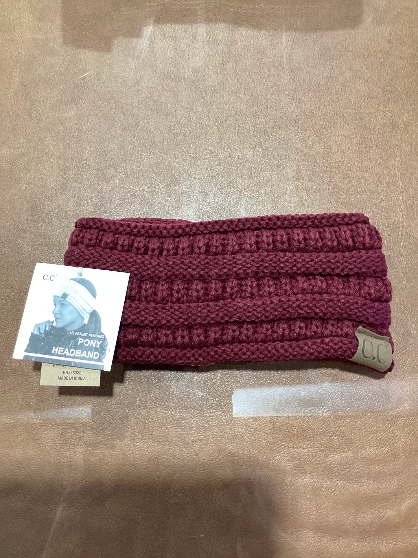 Solid Ribbed Ponytail CC Headband