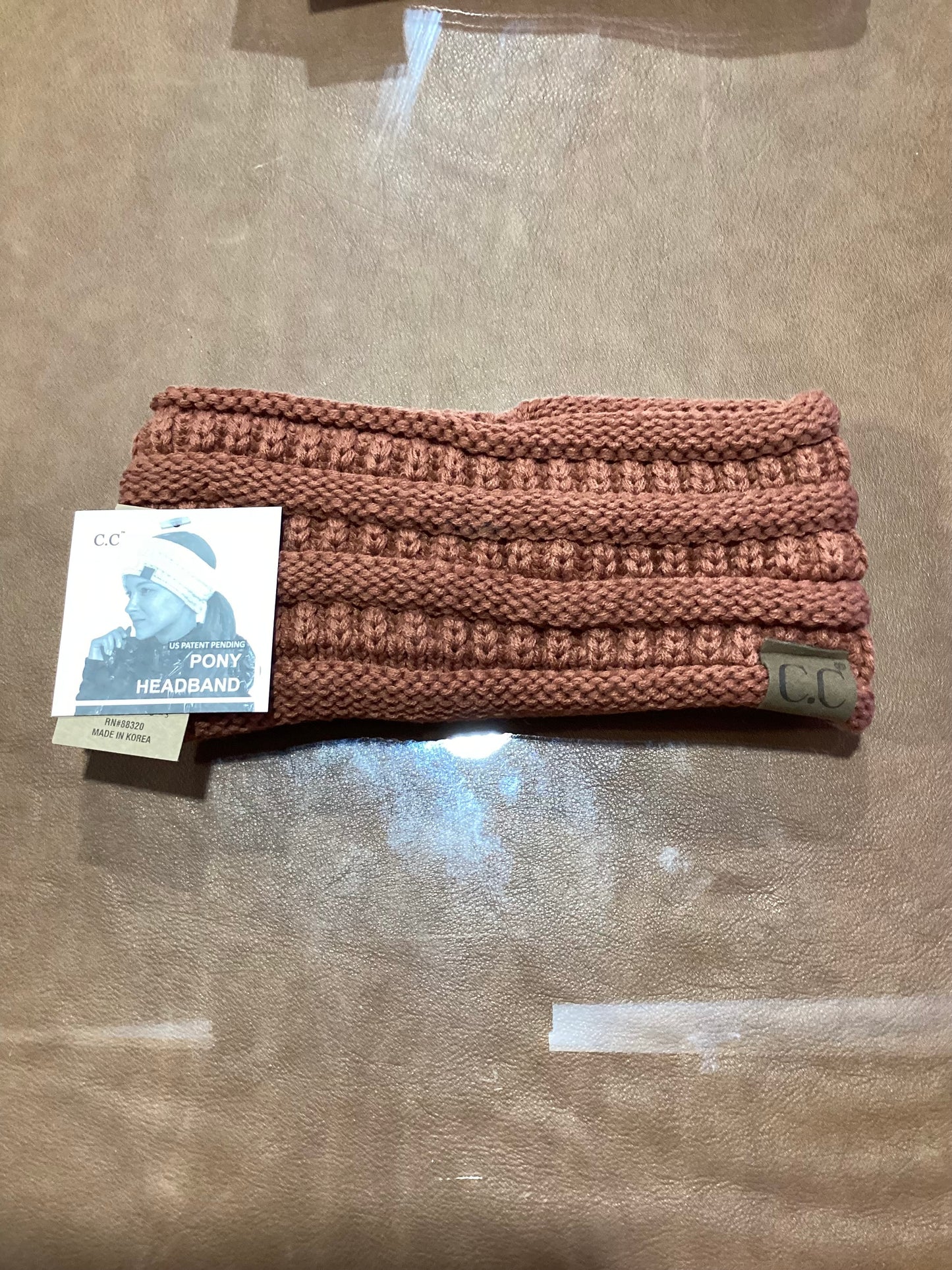 Solid Ribbed Ponytail CC Headband