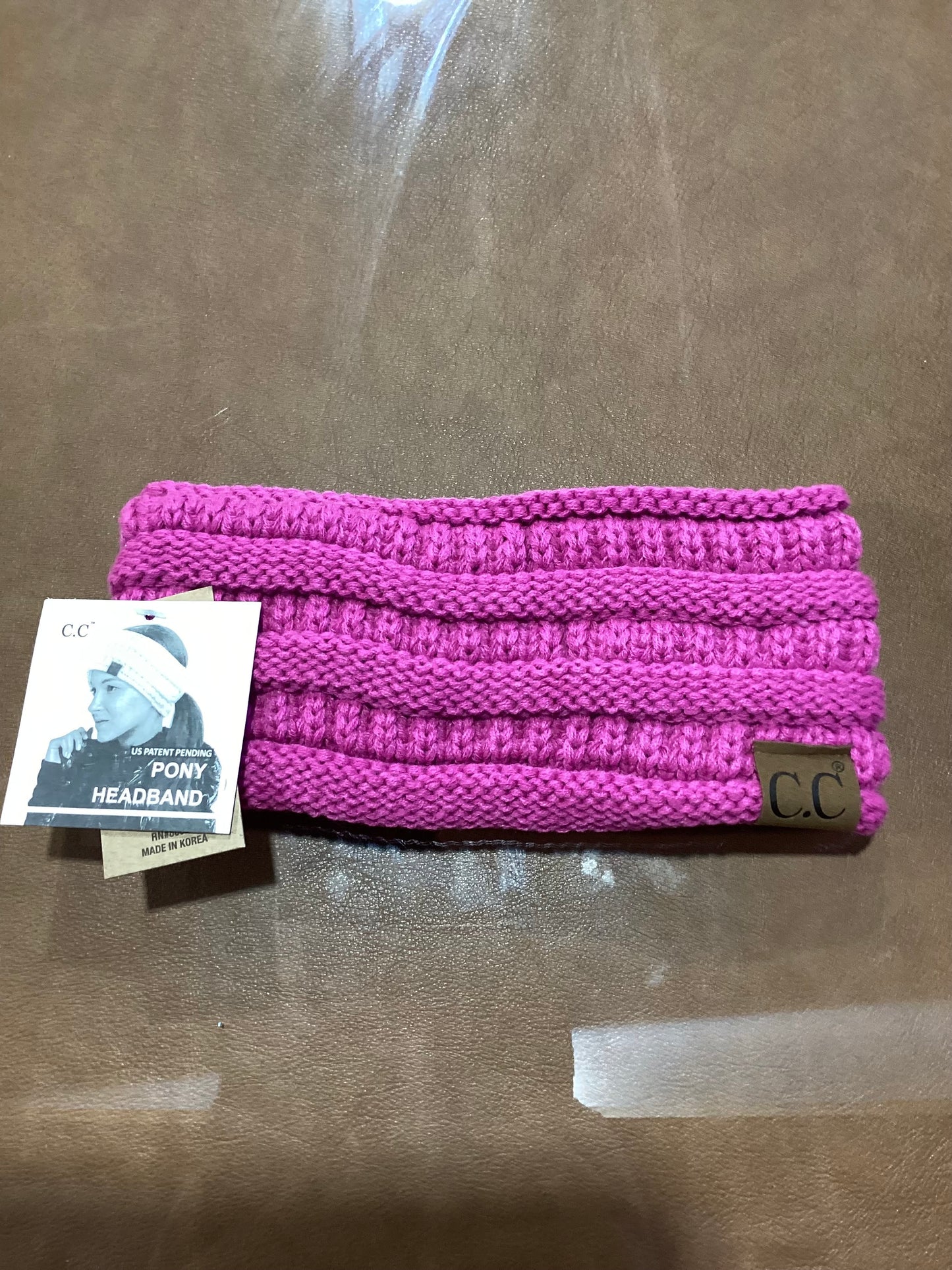 Solid Ribbed Ponytail CC Headband