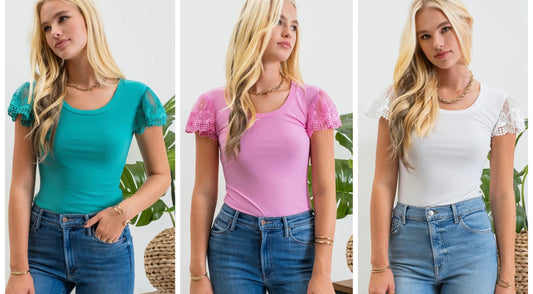 Mine Lace Sleeve Knit Top