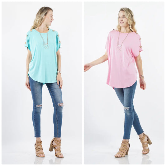 Shoulder Button Detail Tunic