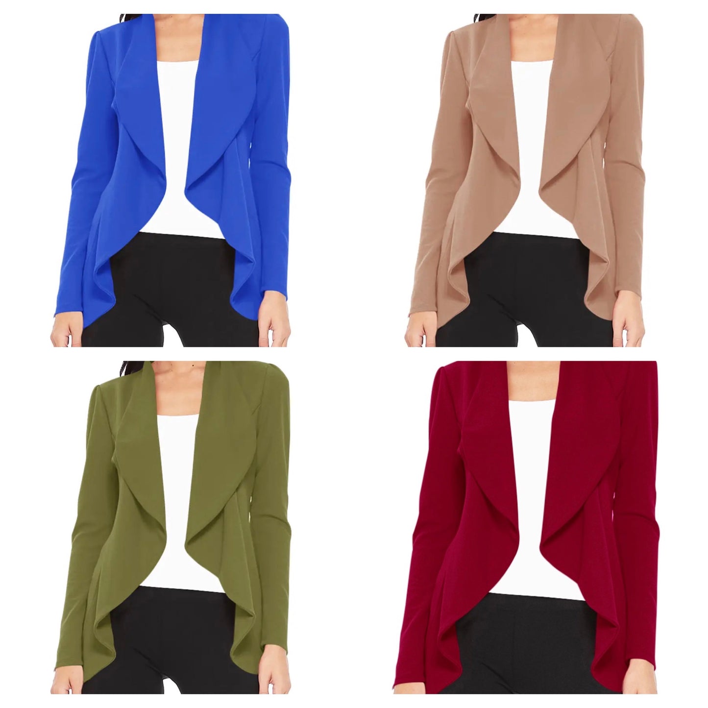 MOA Solid Casual Fitted Blazer