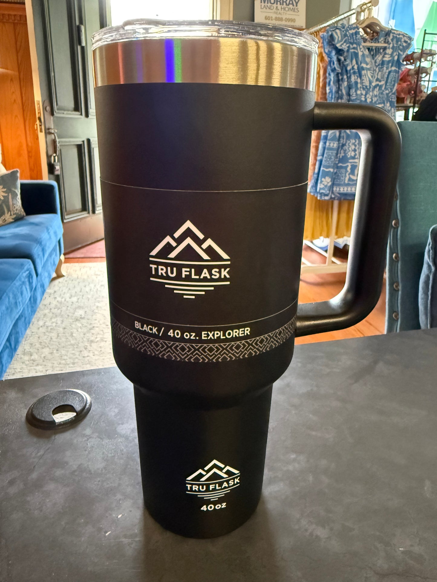 Tru Flask 40 oz Tumbler with Handle (Straw Included)