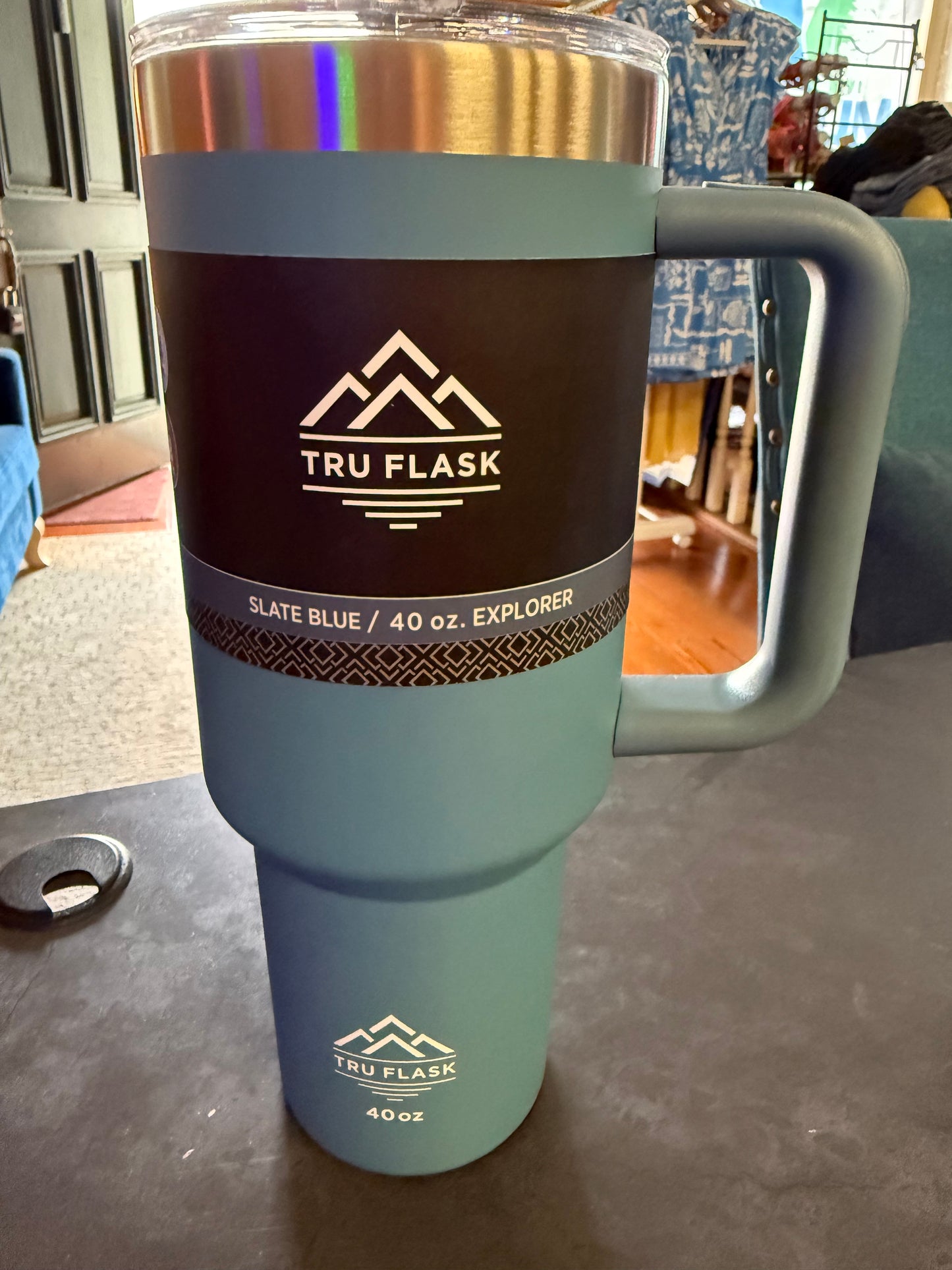 Tru Flask 40 oz Tumbler with Handle (Straw Included)