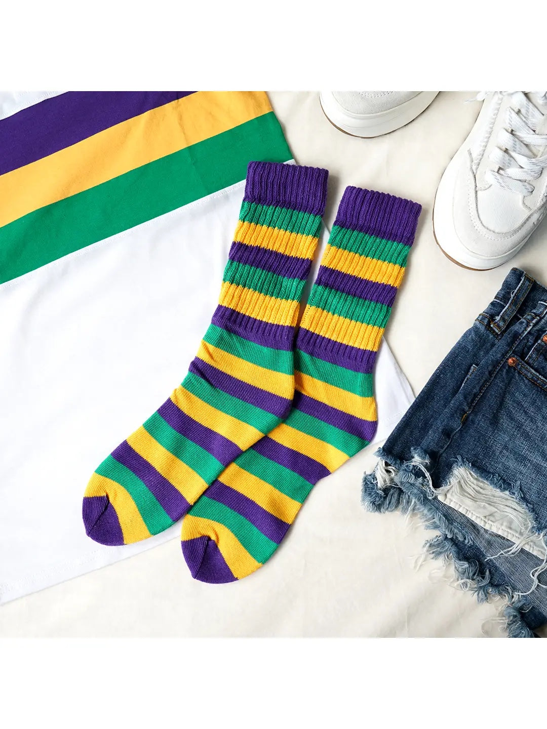 Mardi Gras Socks