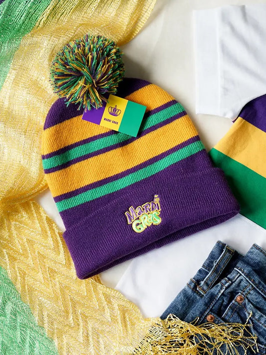 Mardi Gras Beanie