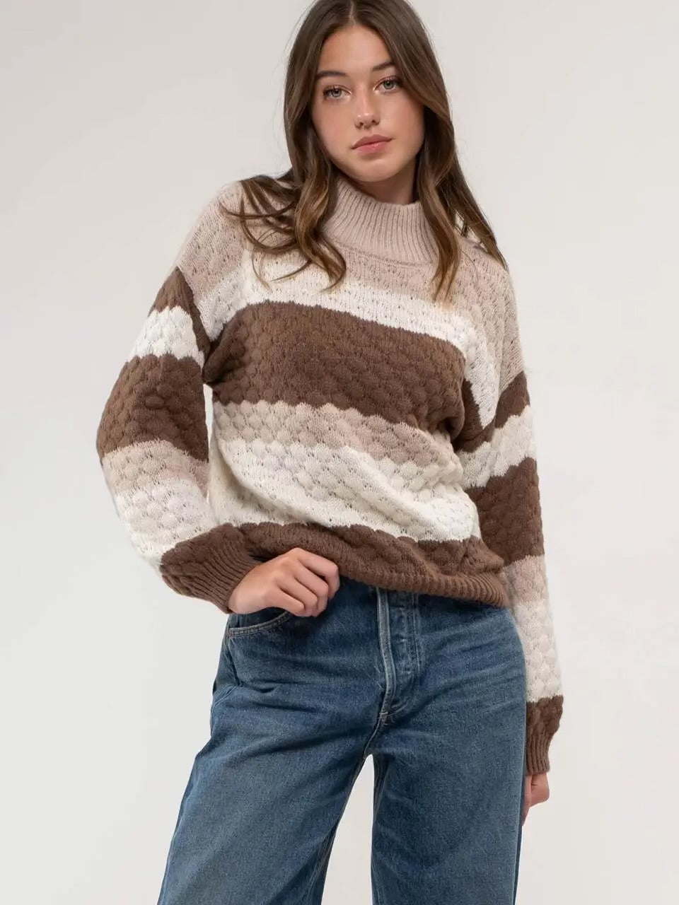 Striped Multicolor Knit Sweater