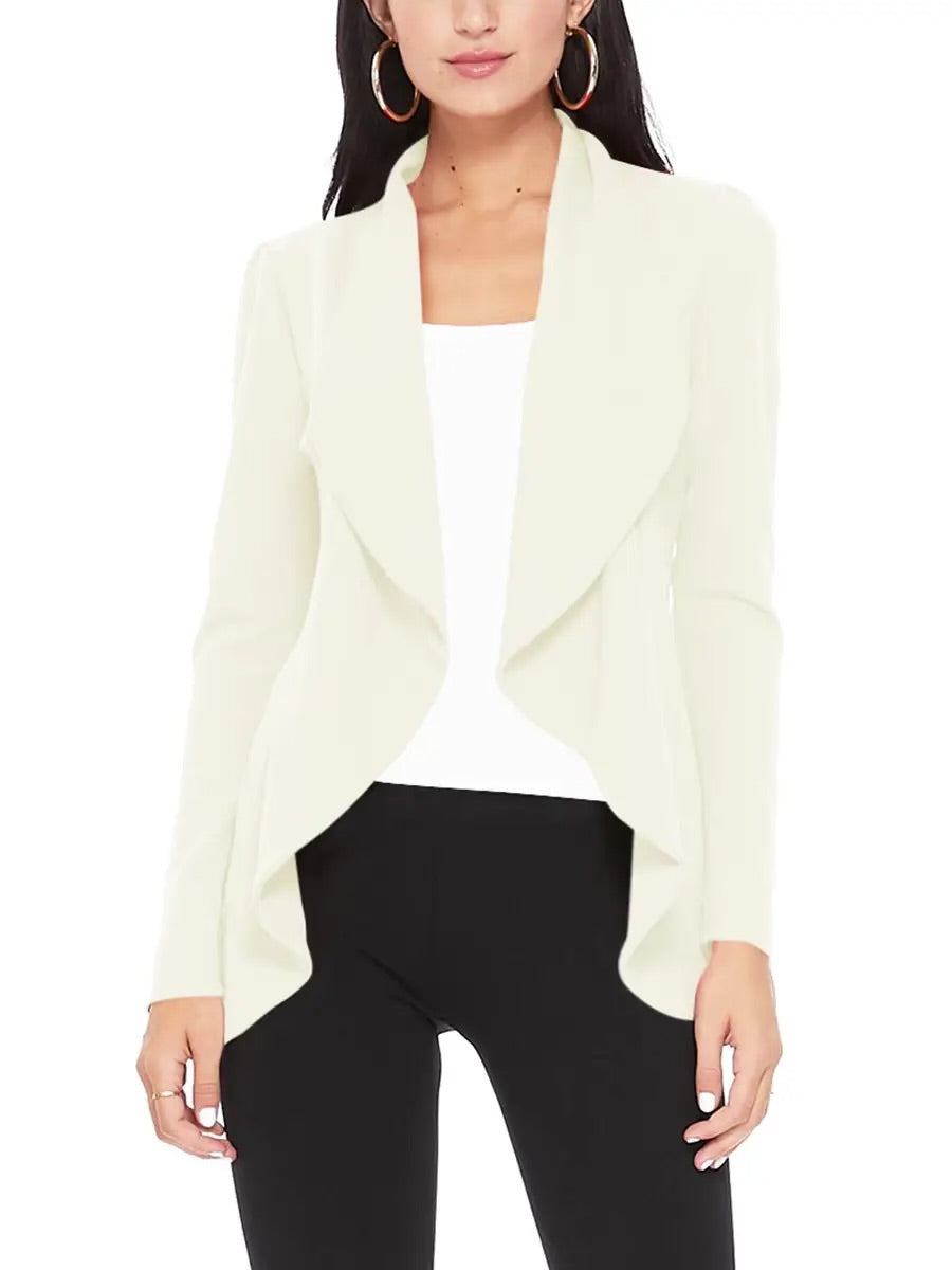 MOA Solid Casual Fitted Blazer
