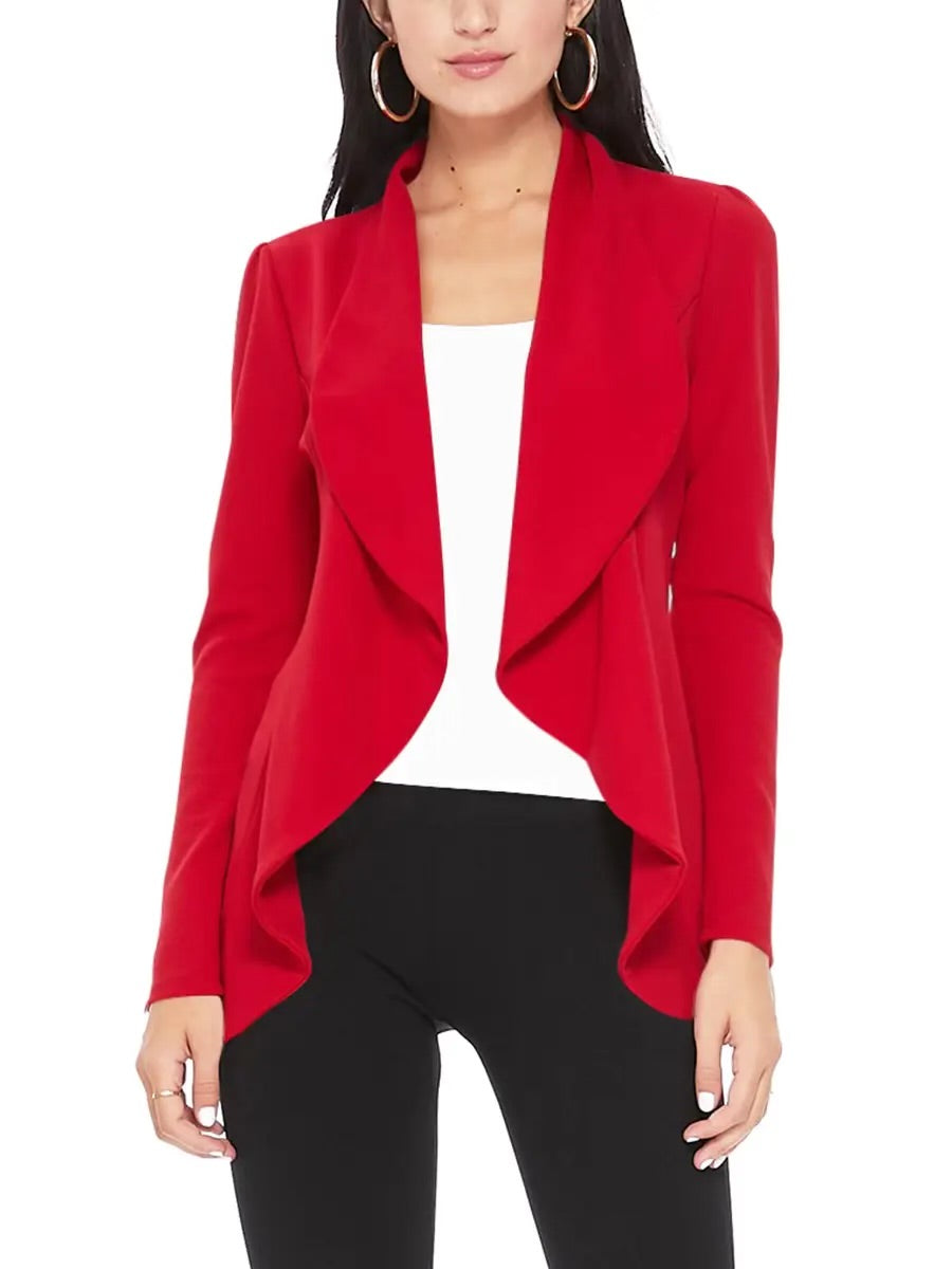 MOA Solid Casual Fitted Blazer
