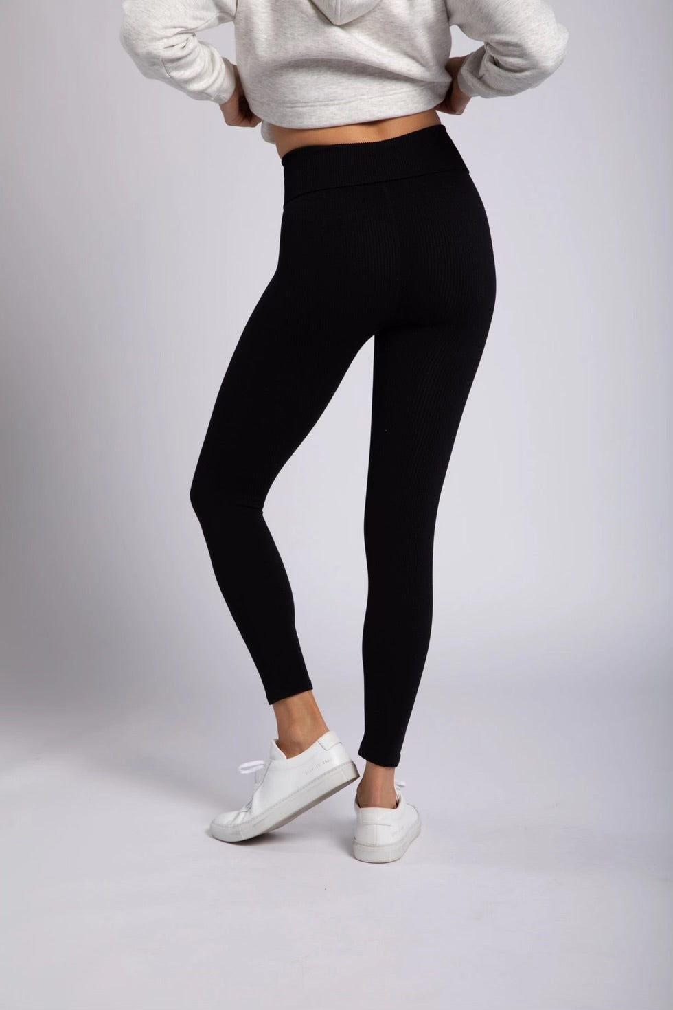 Mono B Ribbed Fold Over Highwaist Thermal Leggings