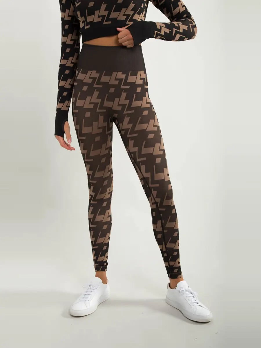 Mono B Seamless Geometric Print Leggings