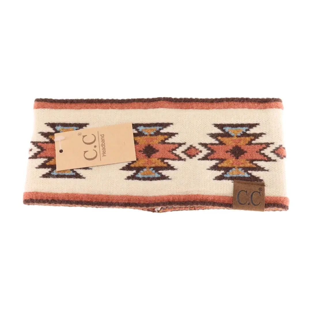 CC Beanie Aztec Print Headband