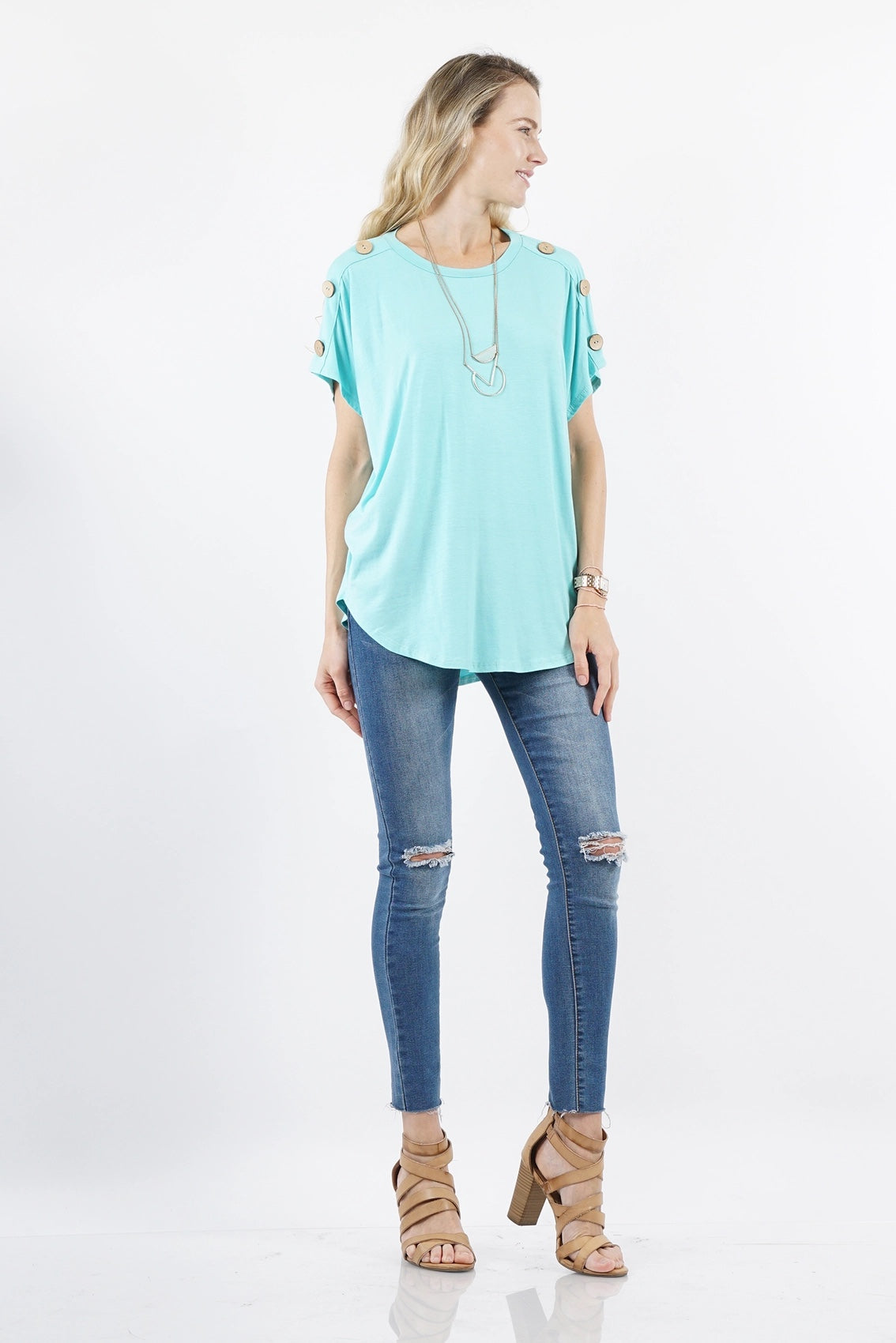Shoulder Button Detail Tunic