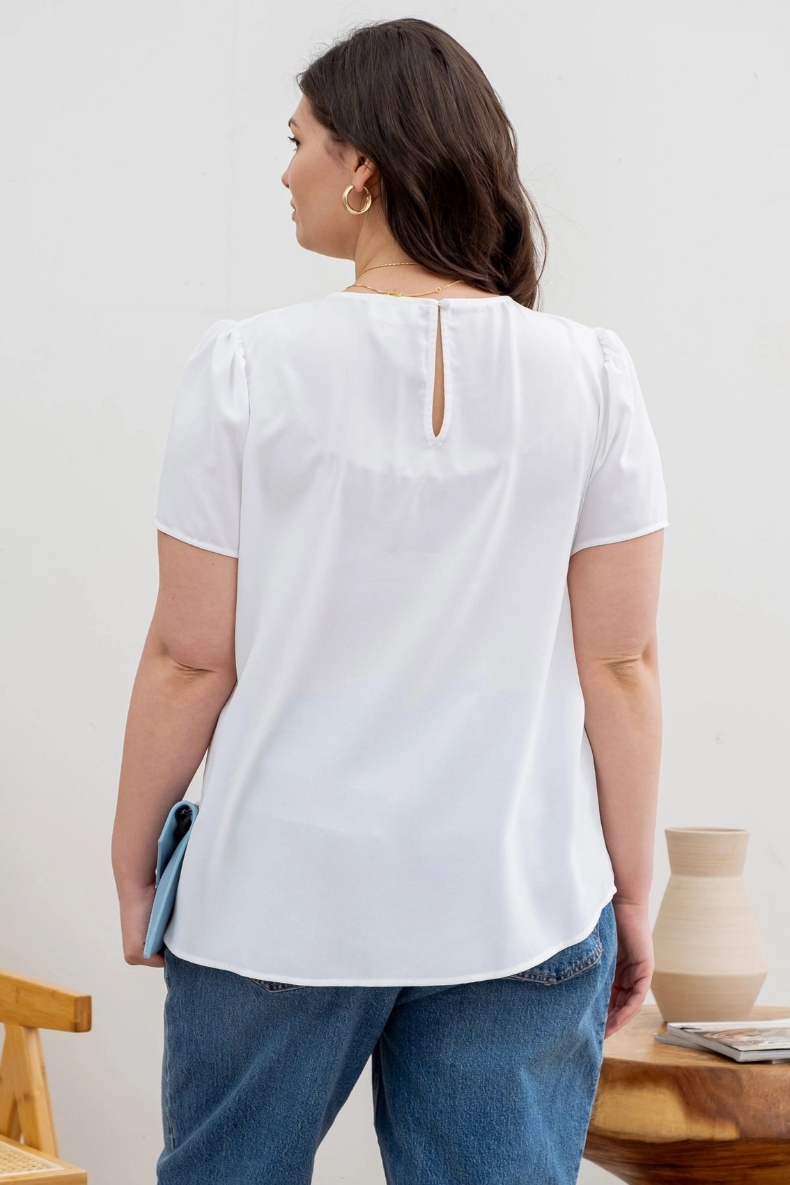 Perch Plus Pleated Front Woven Top