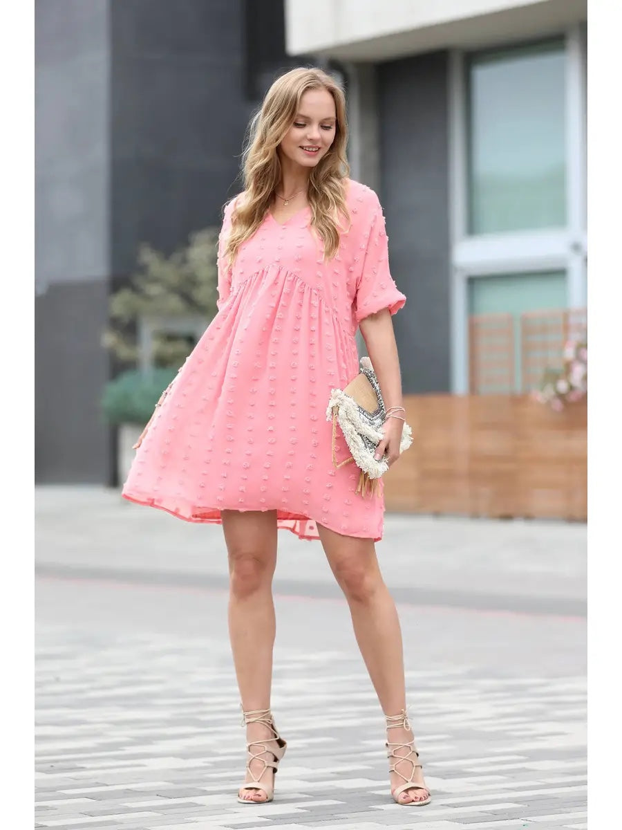 Swiss Dot Babydoll Dress