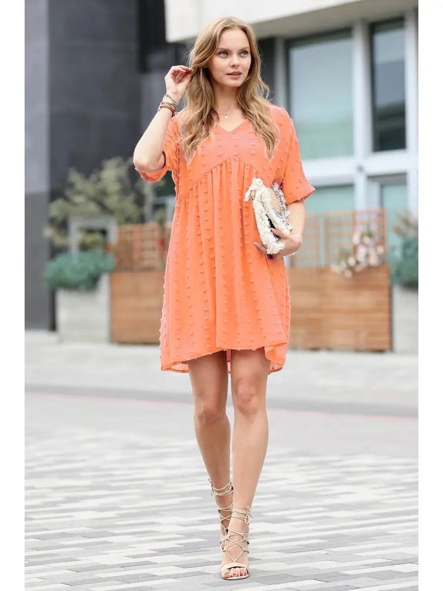Swiss Dot Babydoll Dress