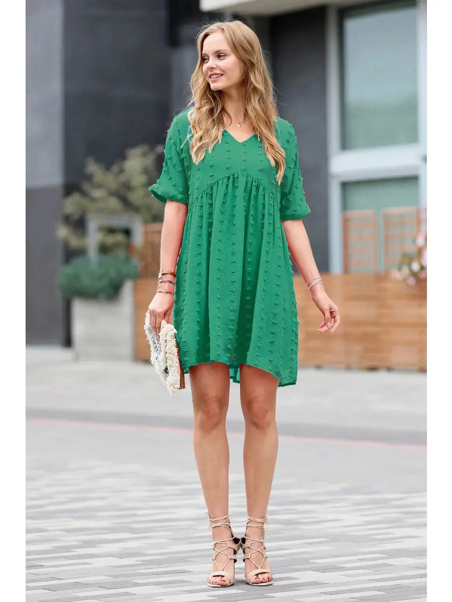 Swiss Dot Babydoll Dress