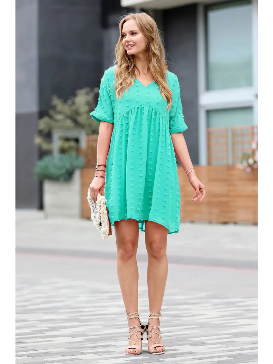 Swiss Dot Babydoll Dress