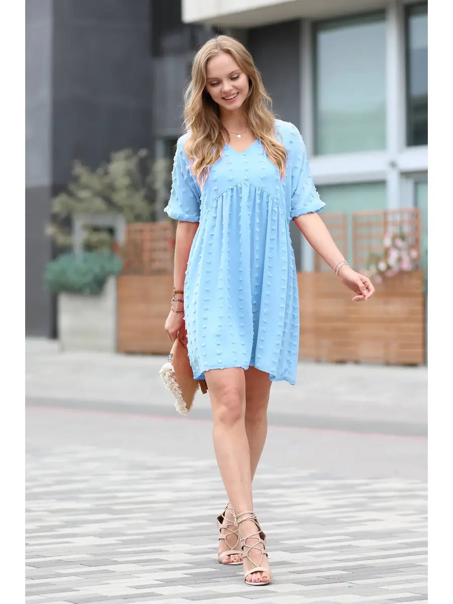 Swiss Dot Babydoll Dress