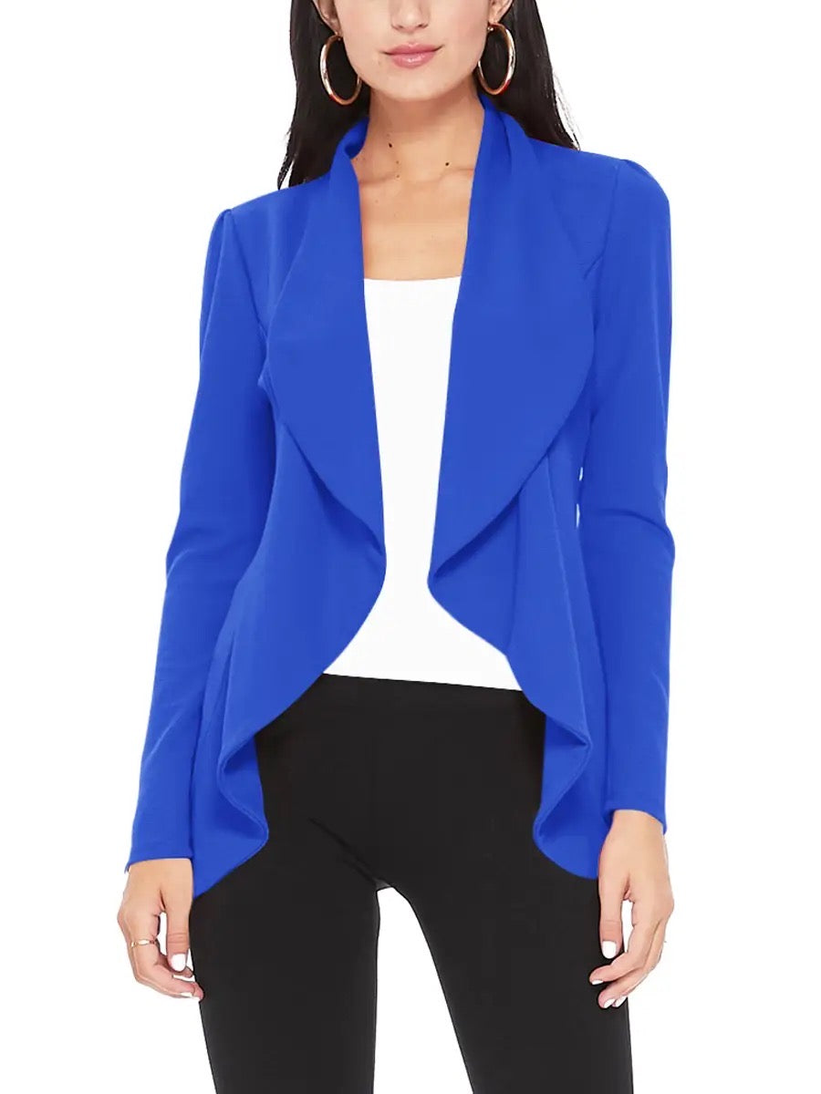 MOA Solid Casual Fitted Blazer