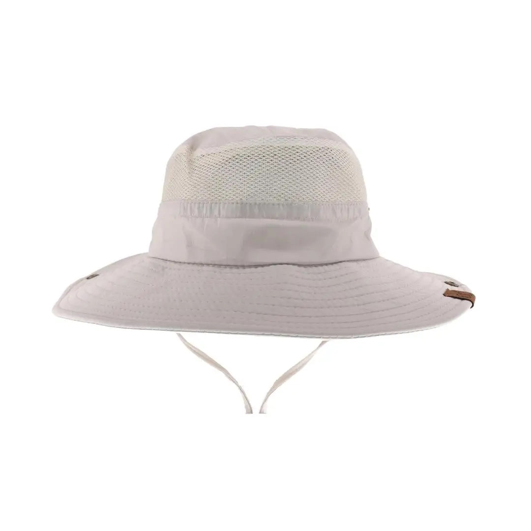 CC Beanie Wide Brim Adjustable Beige Sun Hat
