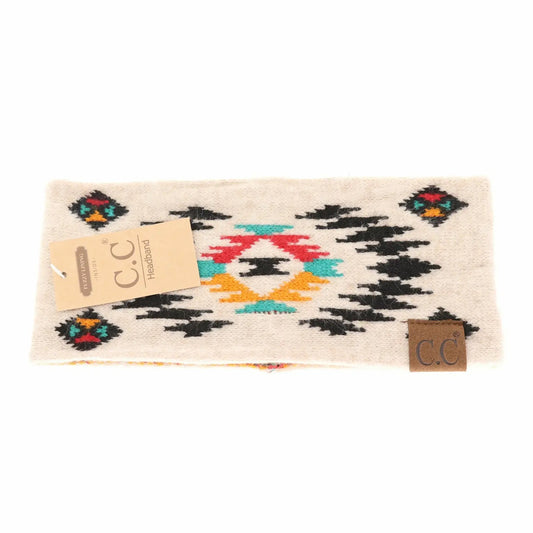 CC Beanie Aztec Patterned Head Wrap