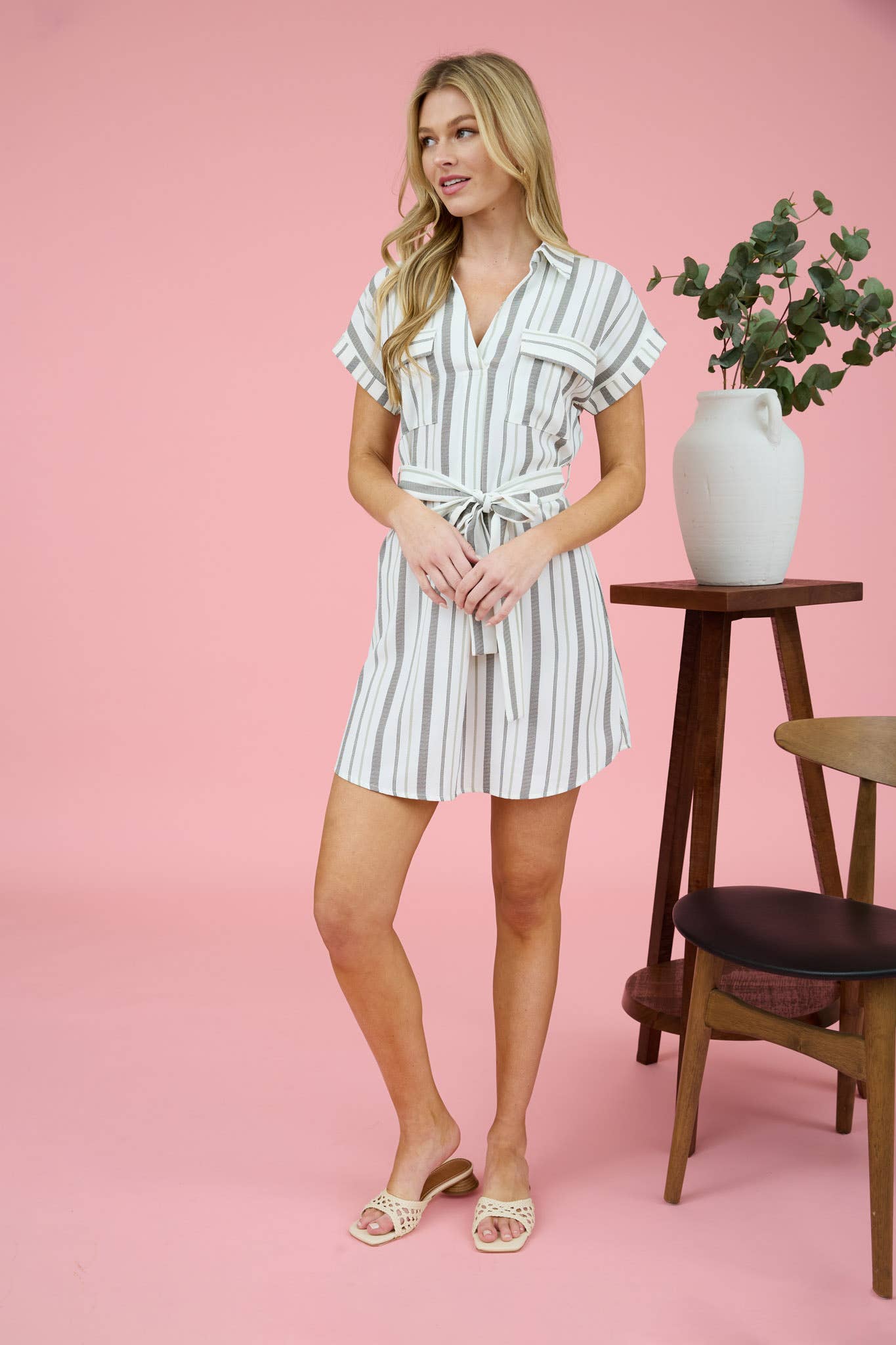 Mine Belted Shirt Dress