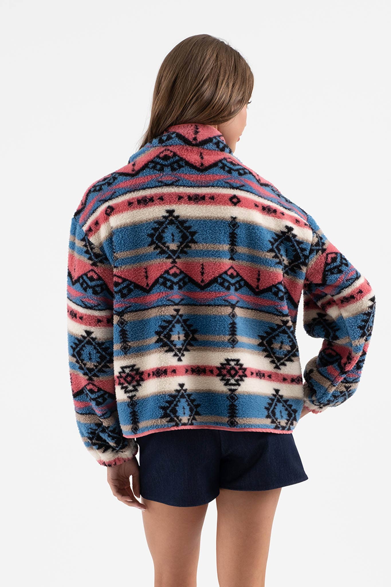 Tribal Print Fleece Jacket