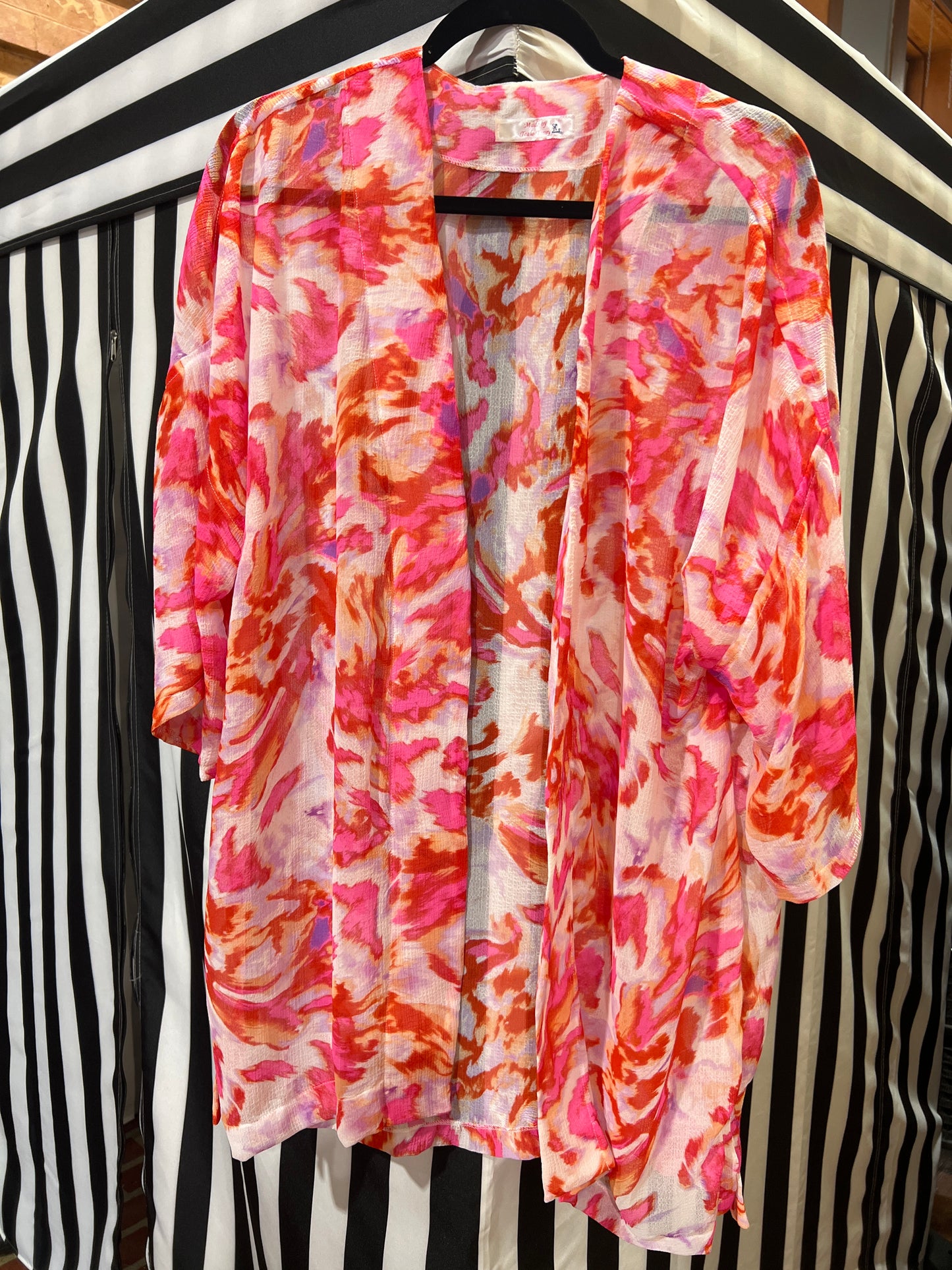 Pink Floral Kimono Locally Handmade