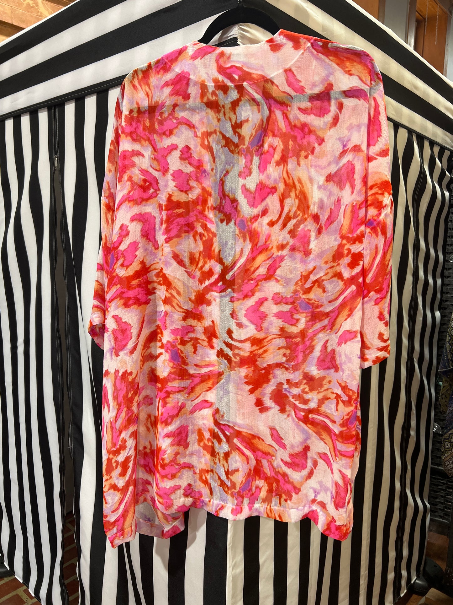 Pink Floral Kimono Locally Handmade