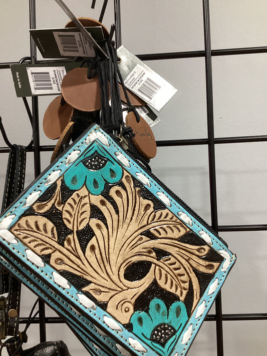 Myra Bend Creek Hand Tooled Credit Card Holder