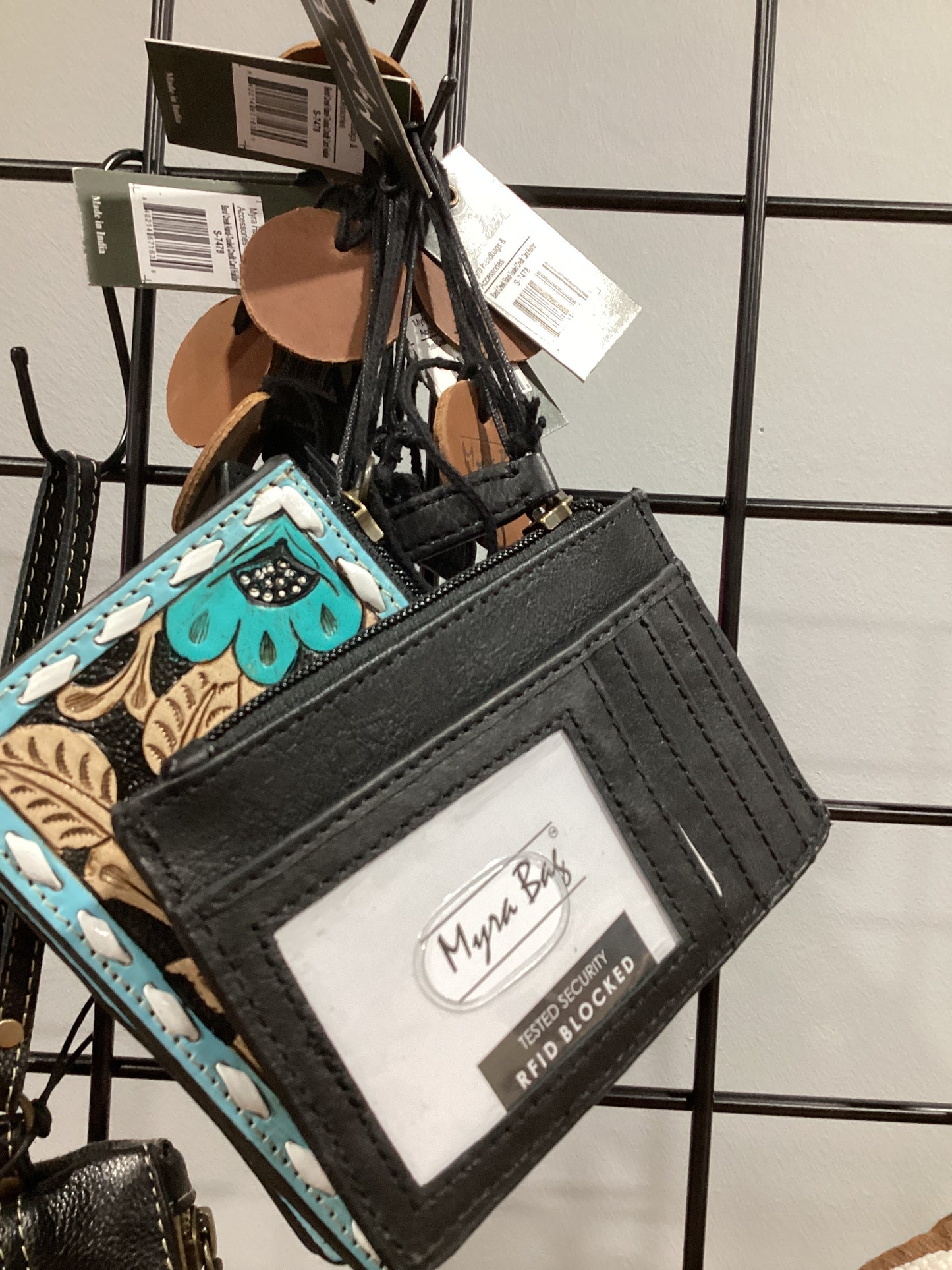 Myra Bend Creek Hand Tooled Credit Card Holder