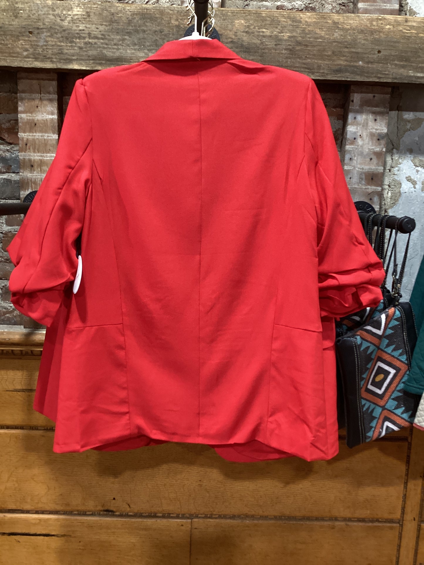 Milk & Honey Red Lined Blazer