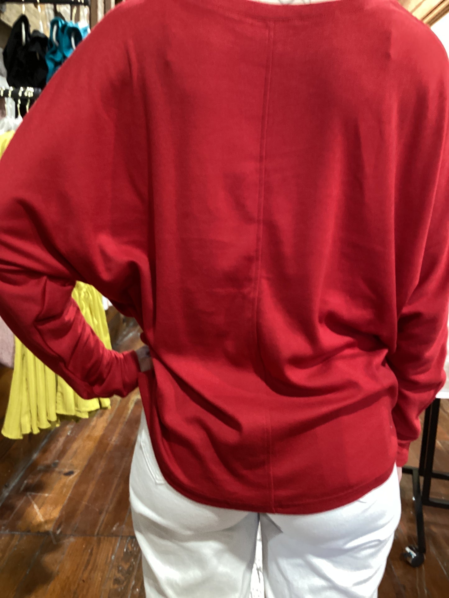 Solid Color Casual Patchwork Long Sleeve Top
