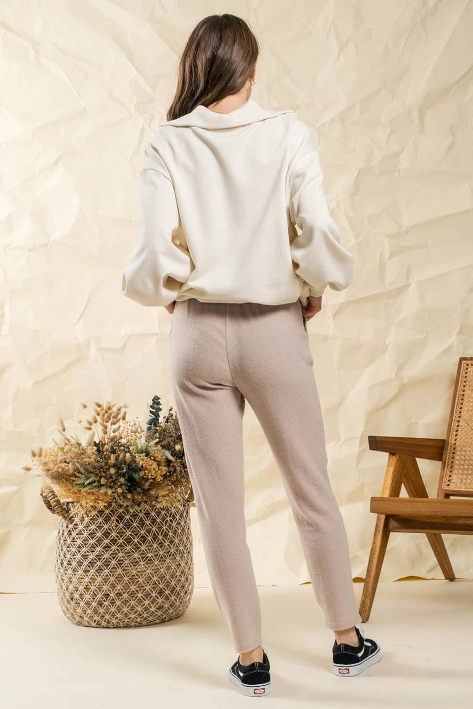 Blu Pepper Straight Leg Cozy Pants with Pockets